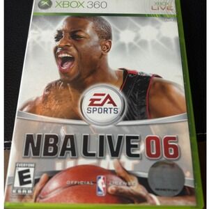 NBA Live 06 Microsoft Xbox 360 EA Sports Basketball Dwyane Wade Cover Complete